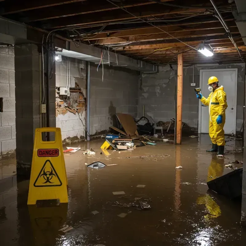 Flooded Basement Electrical Hazard in Parcelas La Milagrosa, PR Property